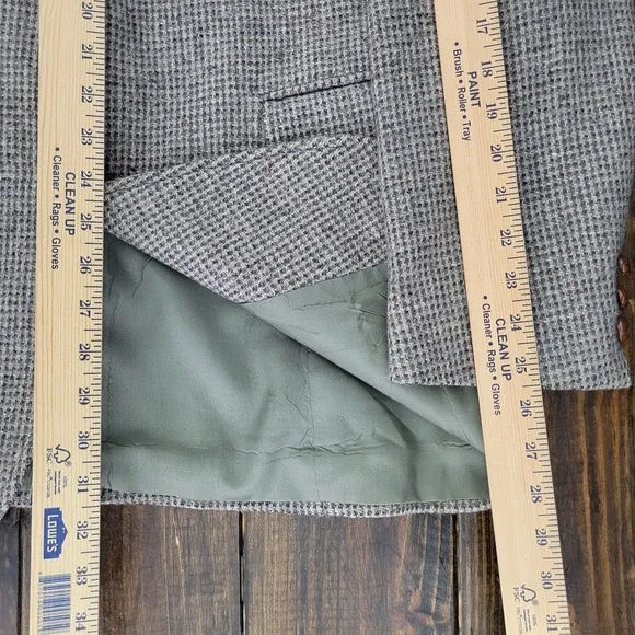 VTG Levi's Stratus Men's Tweed Sport Coat Blazer‎ Two Button Brown Wool Size 44L